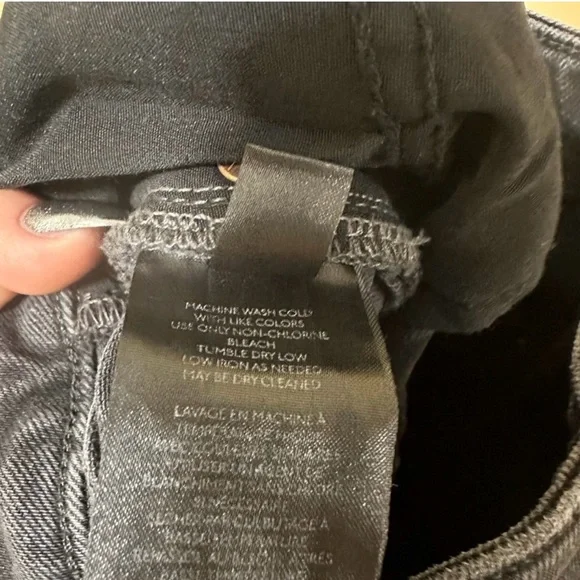 We The Free Button Fly Skinny Zuri Mom Jean Women 27 Washed Black - Picture 8 of 12